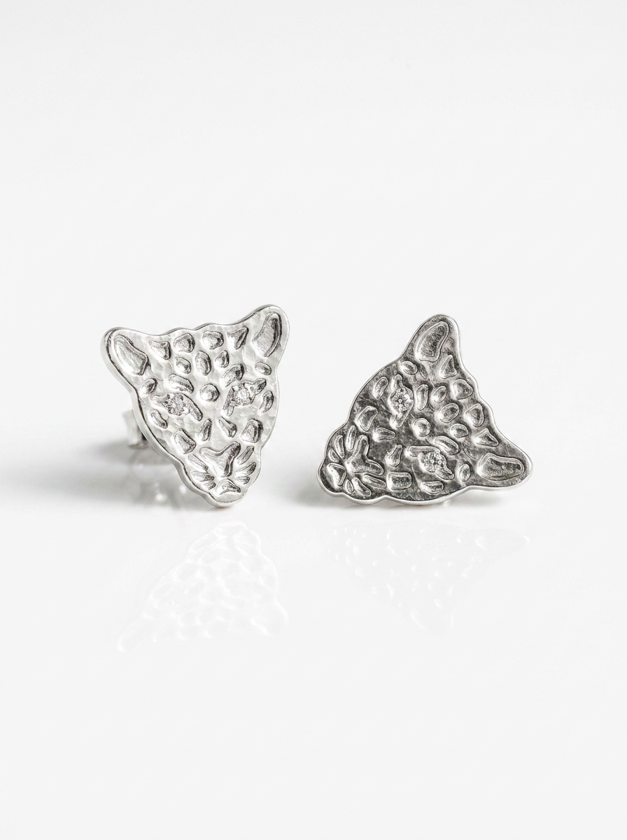 Aros Leopardo plateados
