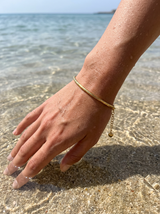 Pulsera Enchapada Oro 18K Linea brillante