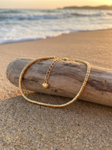 Pulsera Enchapada Oro 18K Linea brillante
