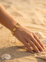 Pulsera Enchapada Oro 18K Caracol Marino