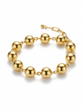 Pulsera Enchapada Oro 18K Esferas Lux