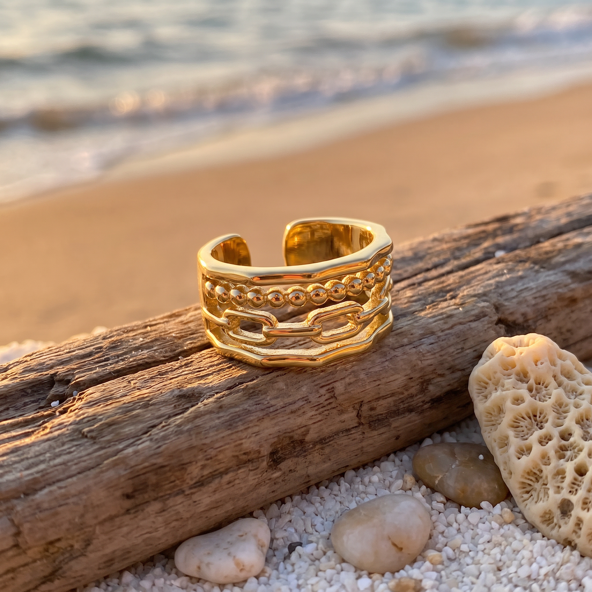 Anillo Triple Textura