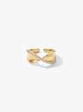 Anillo Enchapado Oro 18K Infinito con Brillo
