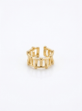 Anillo Enchapado Oro 18K Reja Geométrica