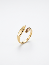 Anillo Enchapado Oro 18K Óvalo Abierto