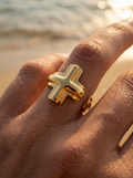 Anillos forma T o cruz, ajustable