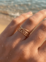 Anillo doble linea ajustable