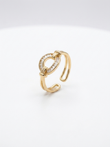 ⁠Anillo Enchapado Oro 18K Aura