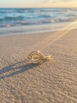⁠Anillo Enchapado Oro 18K Aura