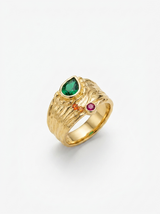 Anillo Enchapado Oro 18K Corona