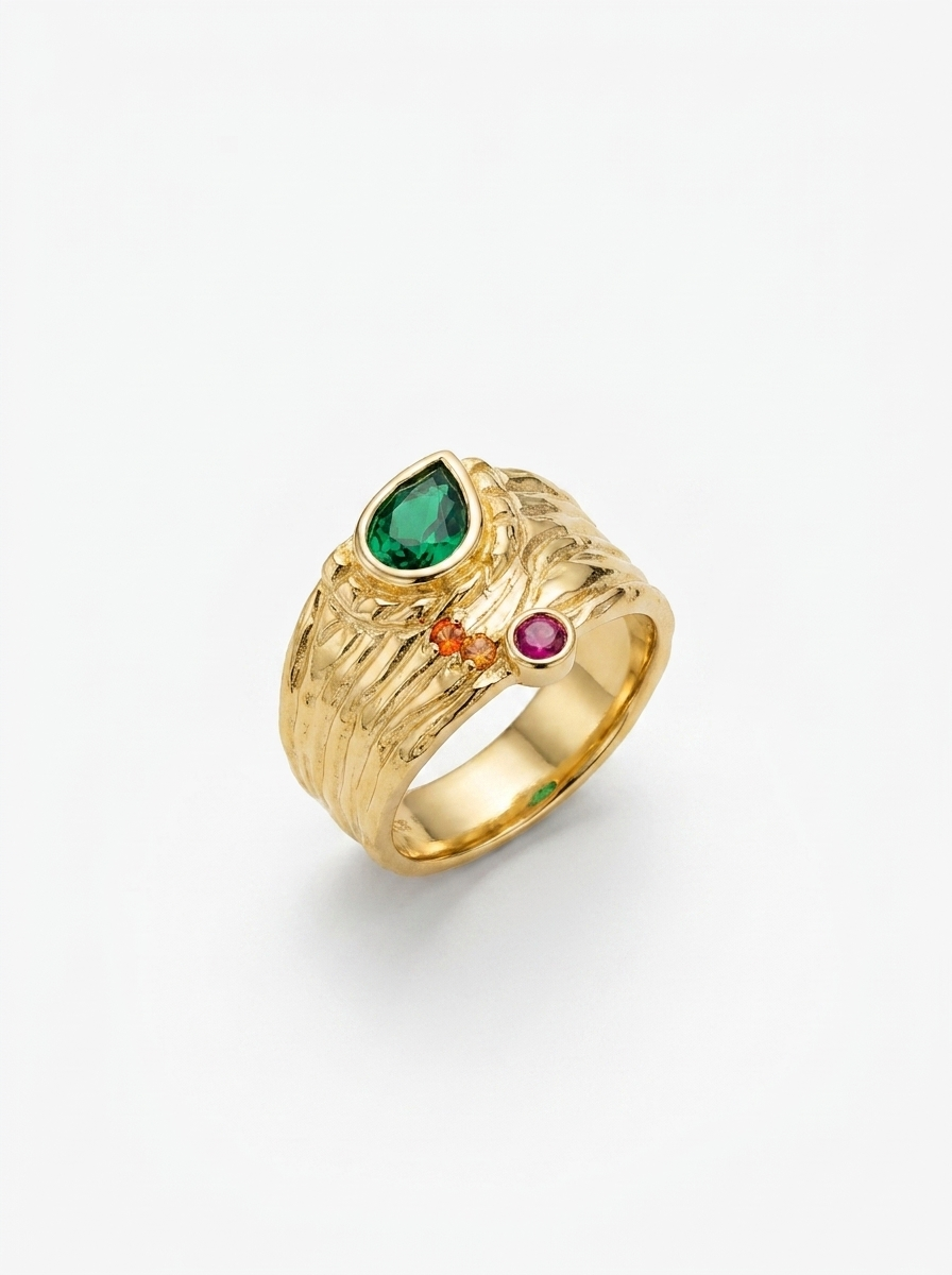 Anillo Enchapado Oro 18K Corona