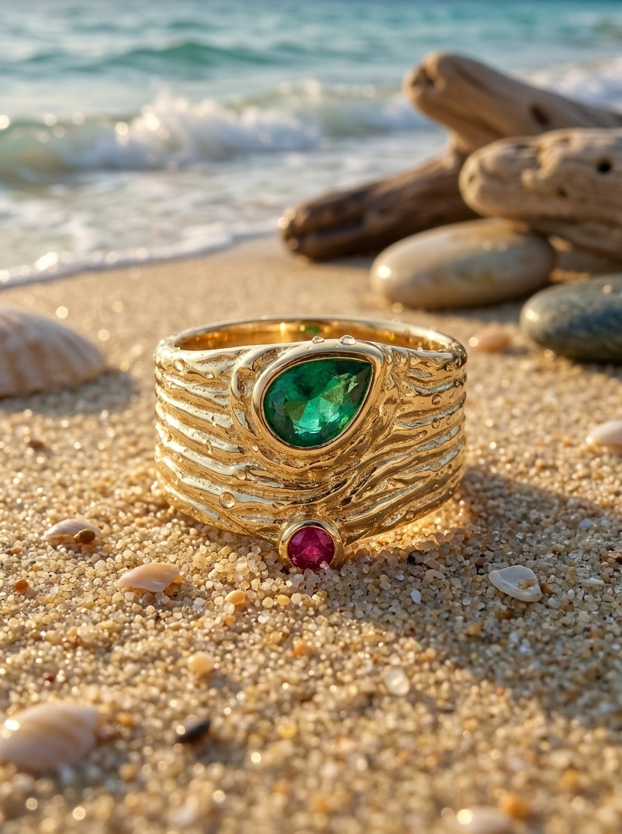 Anillo Enchapado Oro 18K Corona