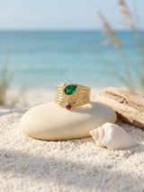 Anillo Enchapado Oro 18K Corona