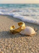 Anillo Enchapado Oro 18K Facetado