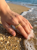 Anillo Enchapado Oro 18K Moños