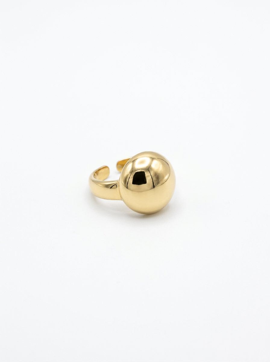 Anillo Enchapado Oro 18K Óvalo