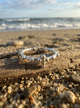 Anillo Enchapado Plata Cruz