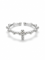 Anillo Enchapado Plata Cruz