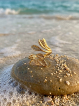Anillo Enchapado Oro 18K Hojas