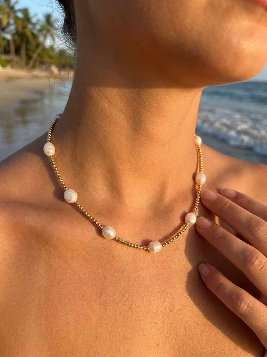 Collar Enchapado Oro 18K Marea