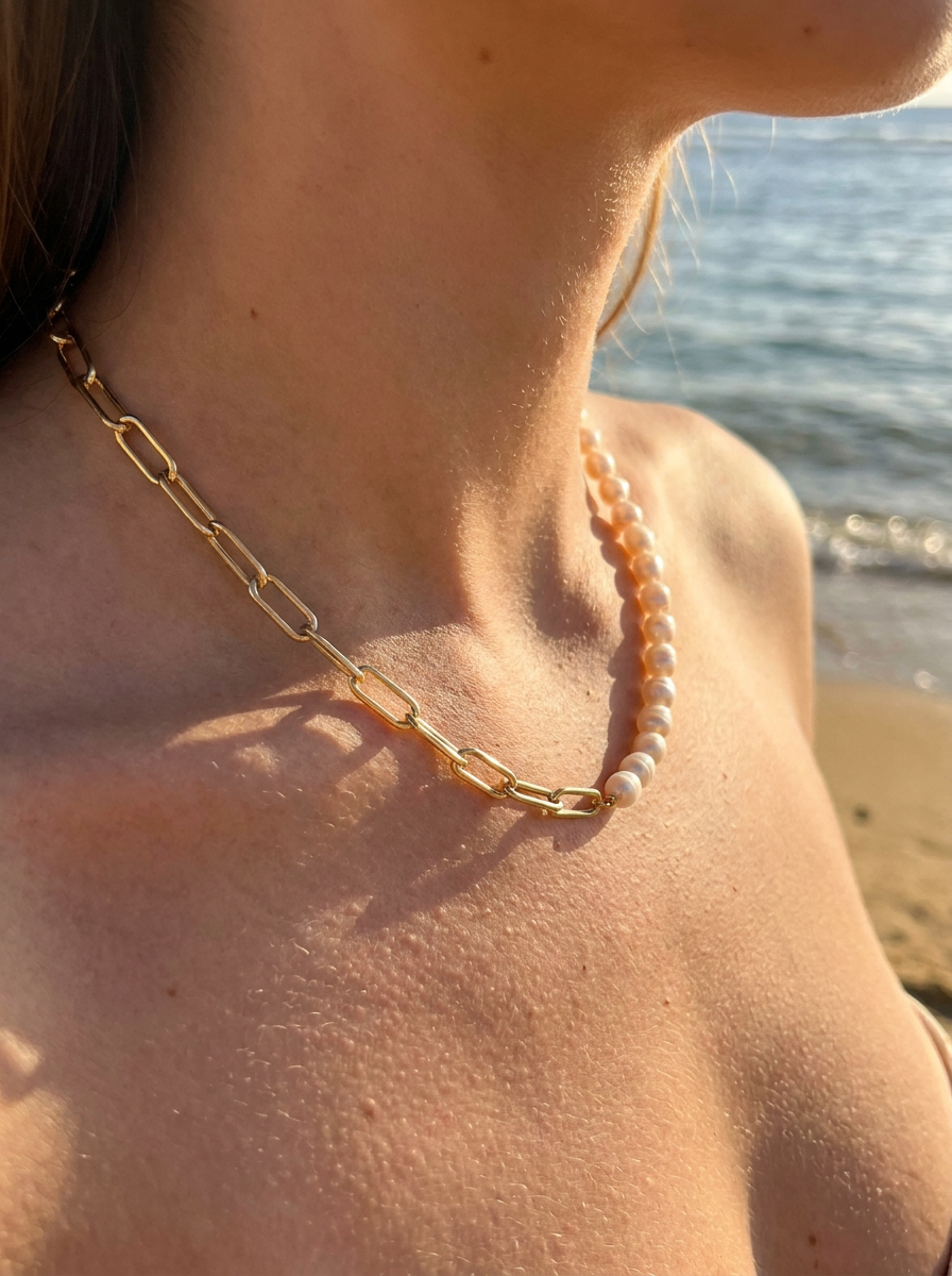 Collar Enchapado Oro 18K Unión
