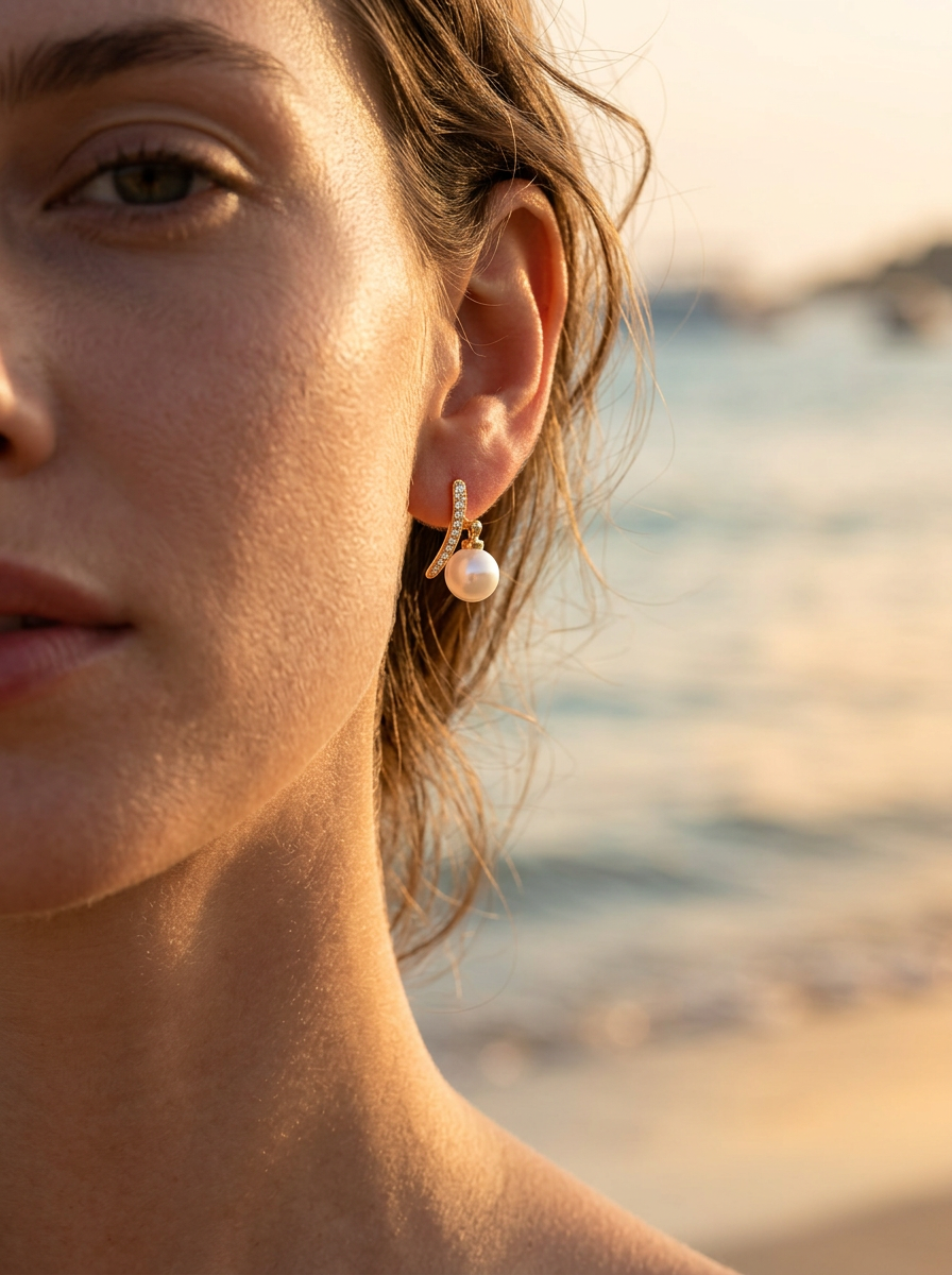Aretes Perla Luminosa