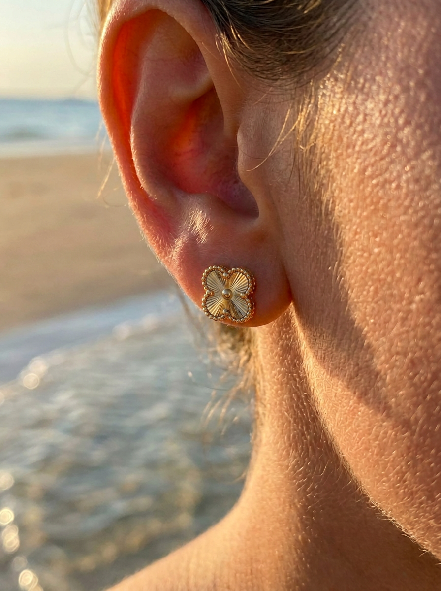 Aros Trébol Dorado