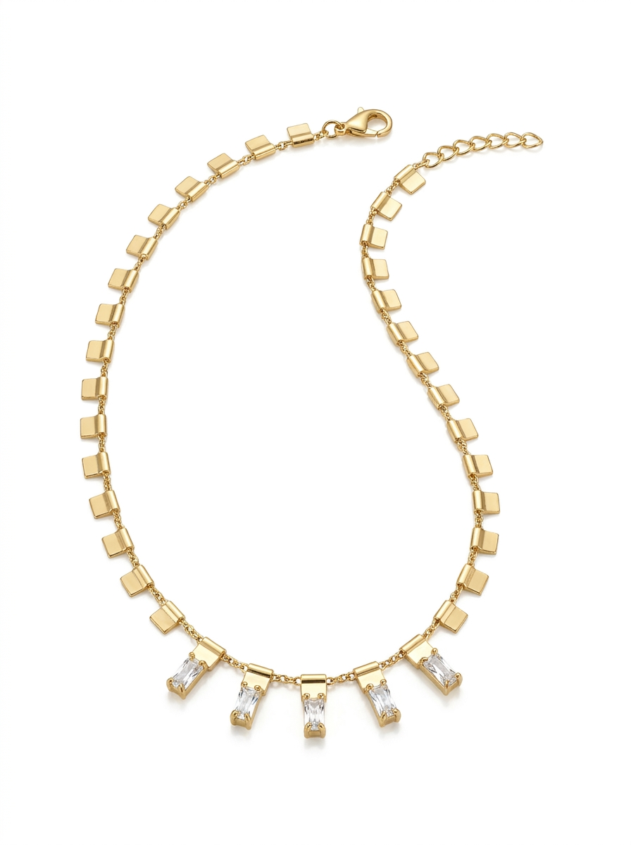 Collar Dientes Gold Cristal Bagutte