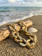 Collar Cadena Link Dorado Grueso