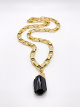 Collar Cadena Rectangular Turmalina
