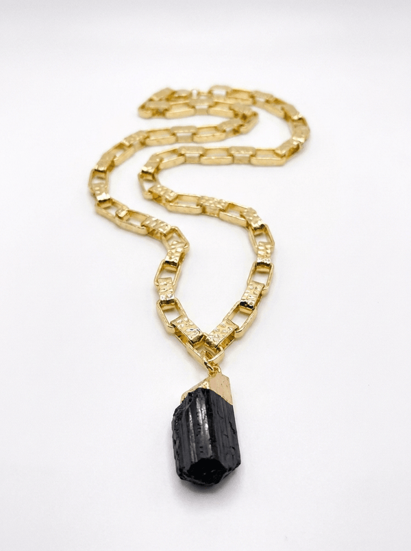 Collar Cadena Rectangular Turmalina
