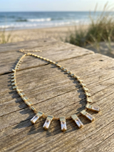 Collar Dientes Gold Cristal Bagutte
