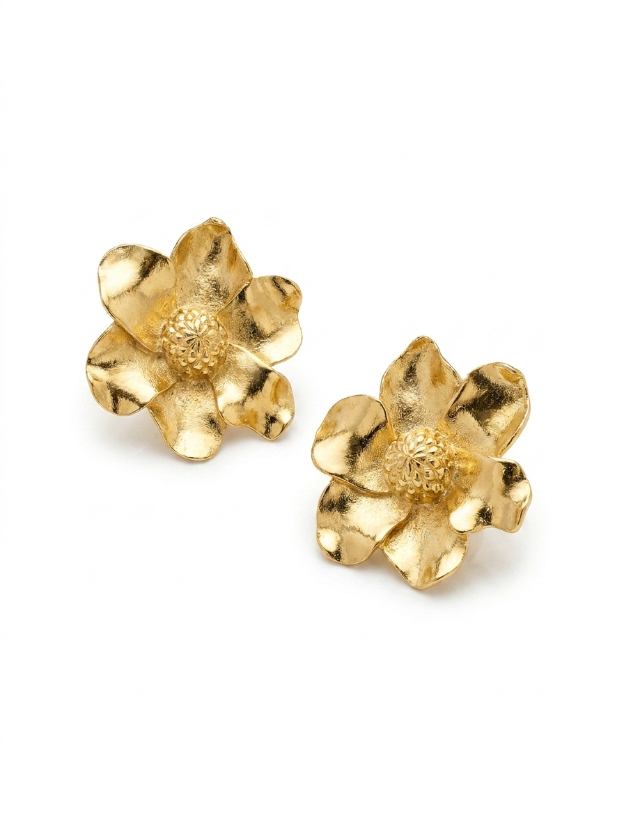 Aretes Flor Dorada