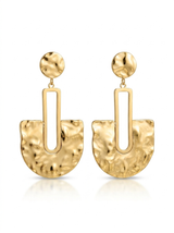 Aretes Geométricos Dorados