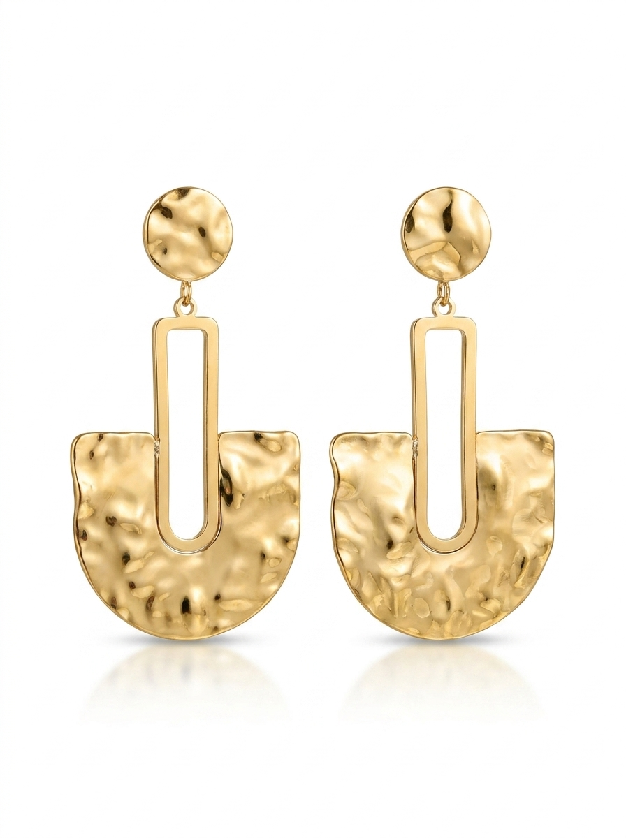 Aretes Geométricos Dorados