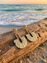 Aretes Geométricos Dorados