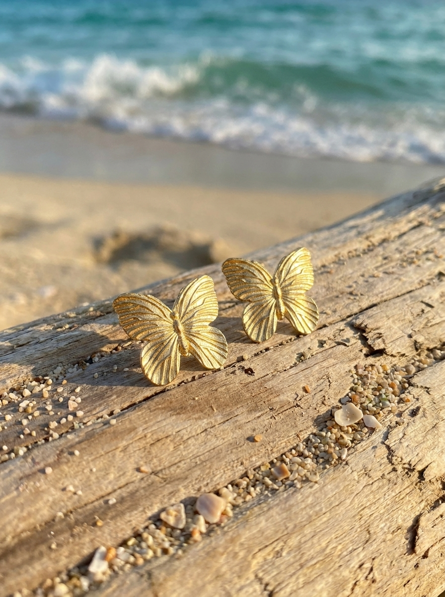 Aretes Mariposa Dorada