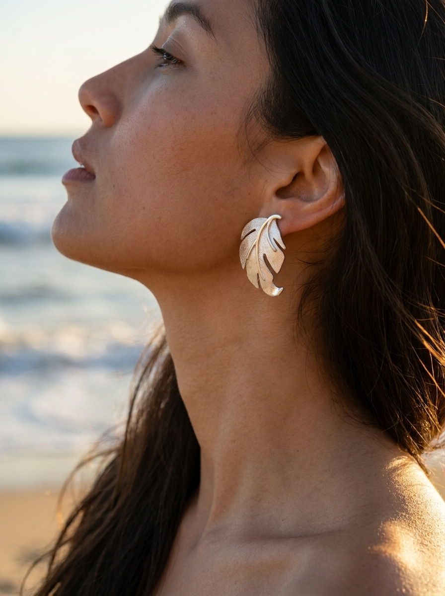 Aretes Hoja Tropical