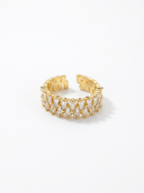 Anillo Eternity Baguette Dorado