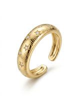 Anillo Cielo Estrellado Dorado