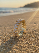 Anillo Eternity Baguette Dorado