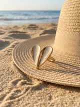 Anillo Corazón Plegado Dorado