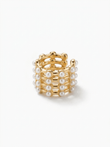 Ear Cuff Perlas Entrecruzadas