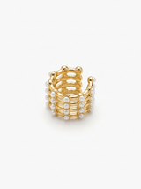 Ear Cuff Perlas Entrecruzadas