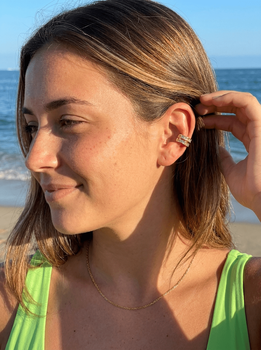 Ear Cuff Baguette Cristal