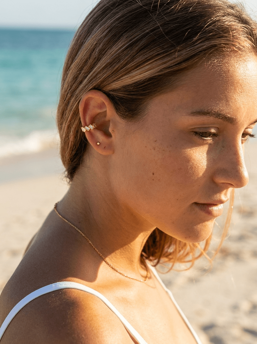 Ear Cuff Baguette Cristal