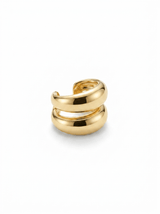 Ear Cuff Bombé - Efecto Aro de Lujo