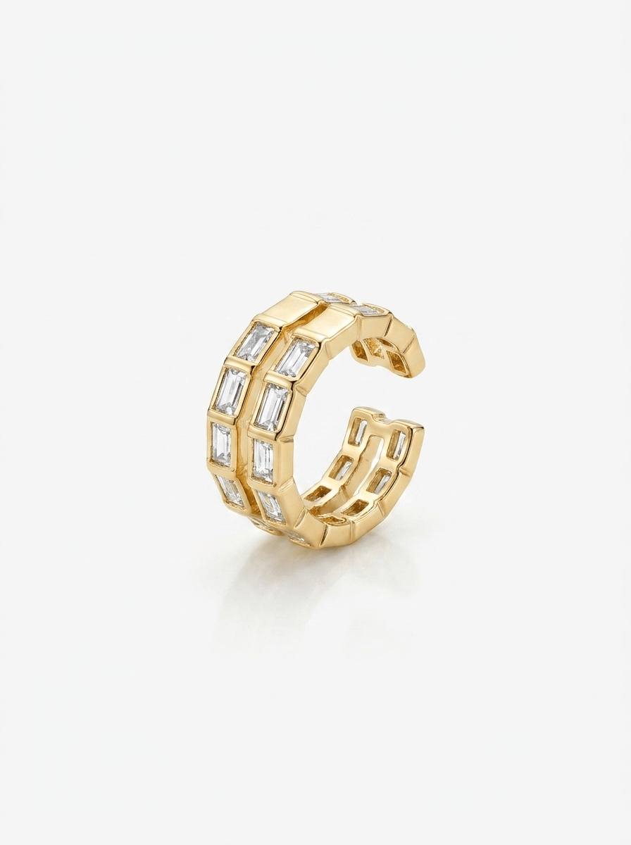 Ear Cuff Baguette Cristal