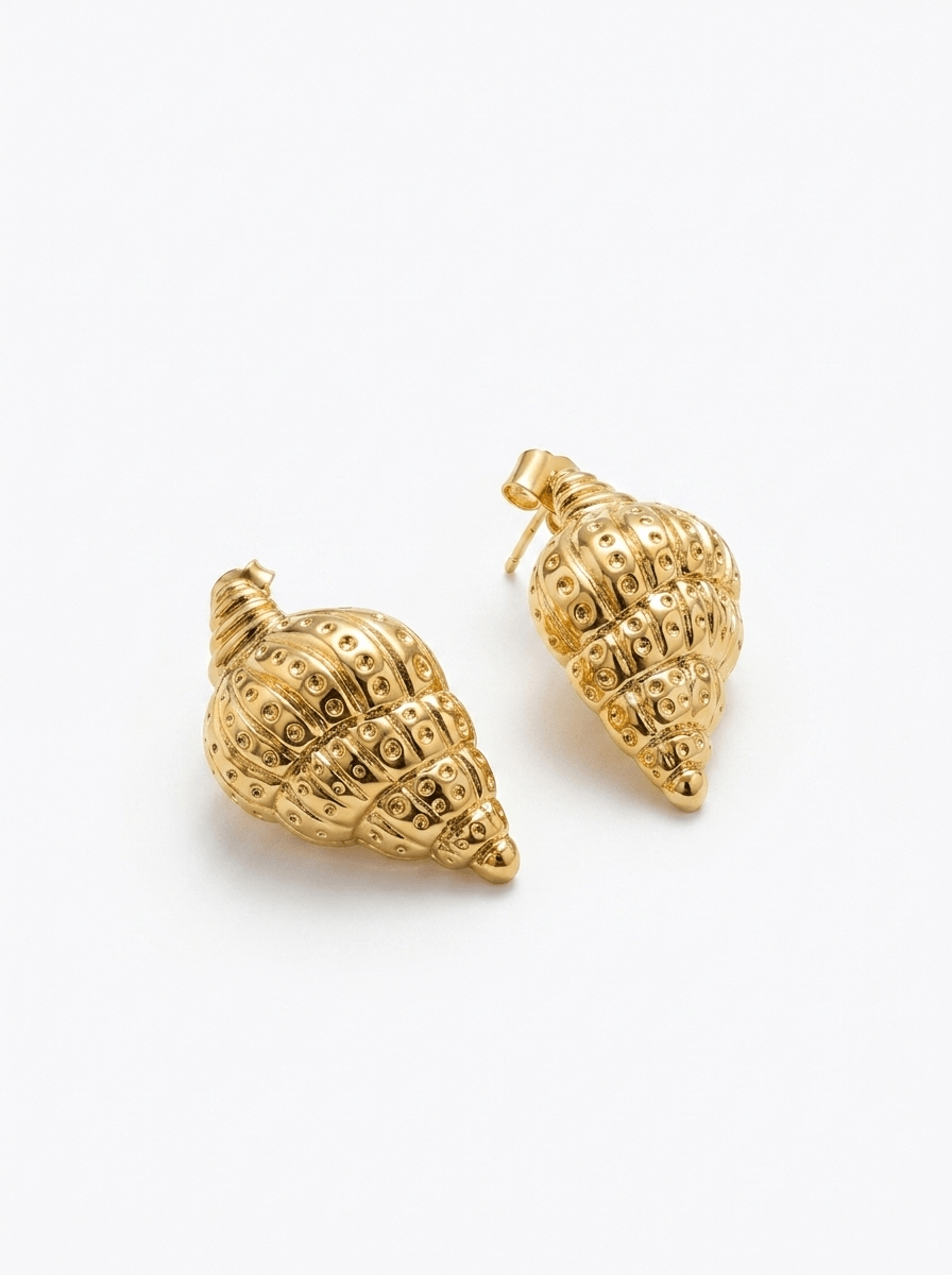 Aros Caracola Dorada