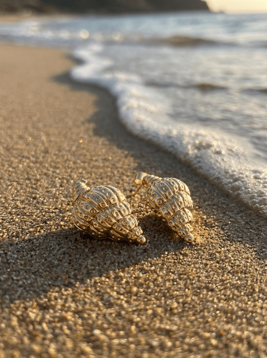 Aros Caracola Dorada